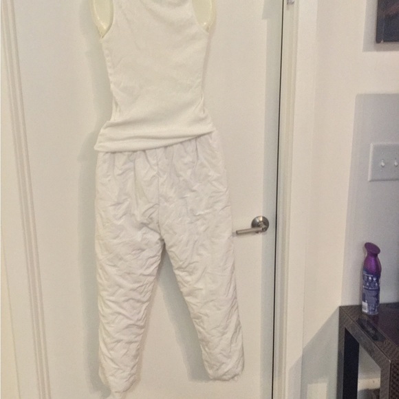 Women's White Track Pants - Picture 6 of 10